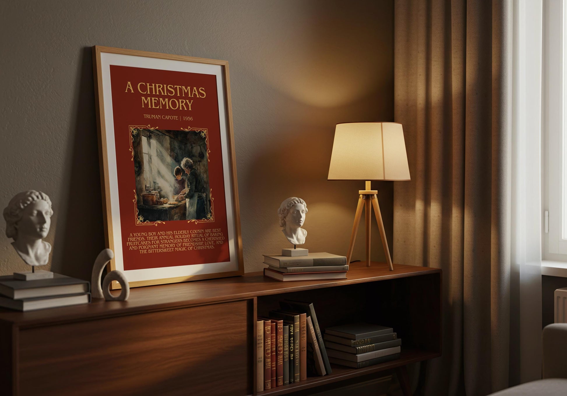 A Christmas Memory by Truman Capote | Book Poster | Literary Art Gift For Book Lover | Novel Inspired Wall Art | Free Delivery