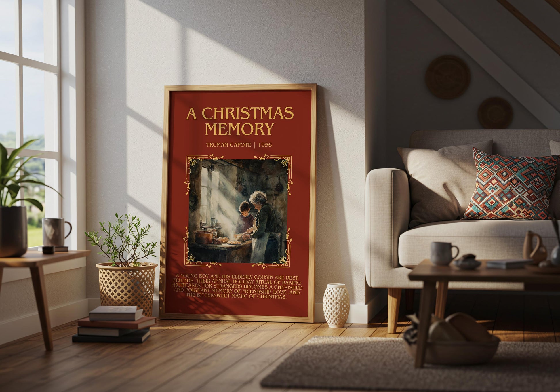 A Christmas Memory by Truman Capote | Book Poster | Literary Art Gift For Book Lover | Novel Inspired Wall Art | Free Delivery