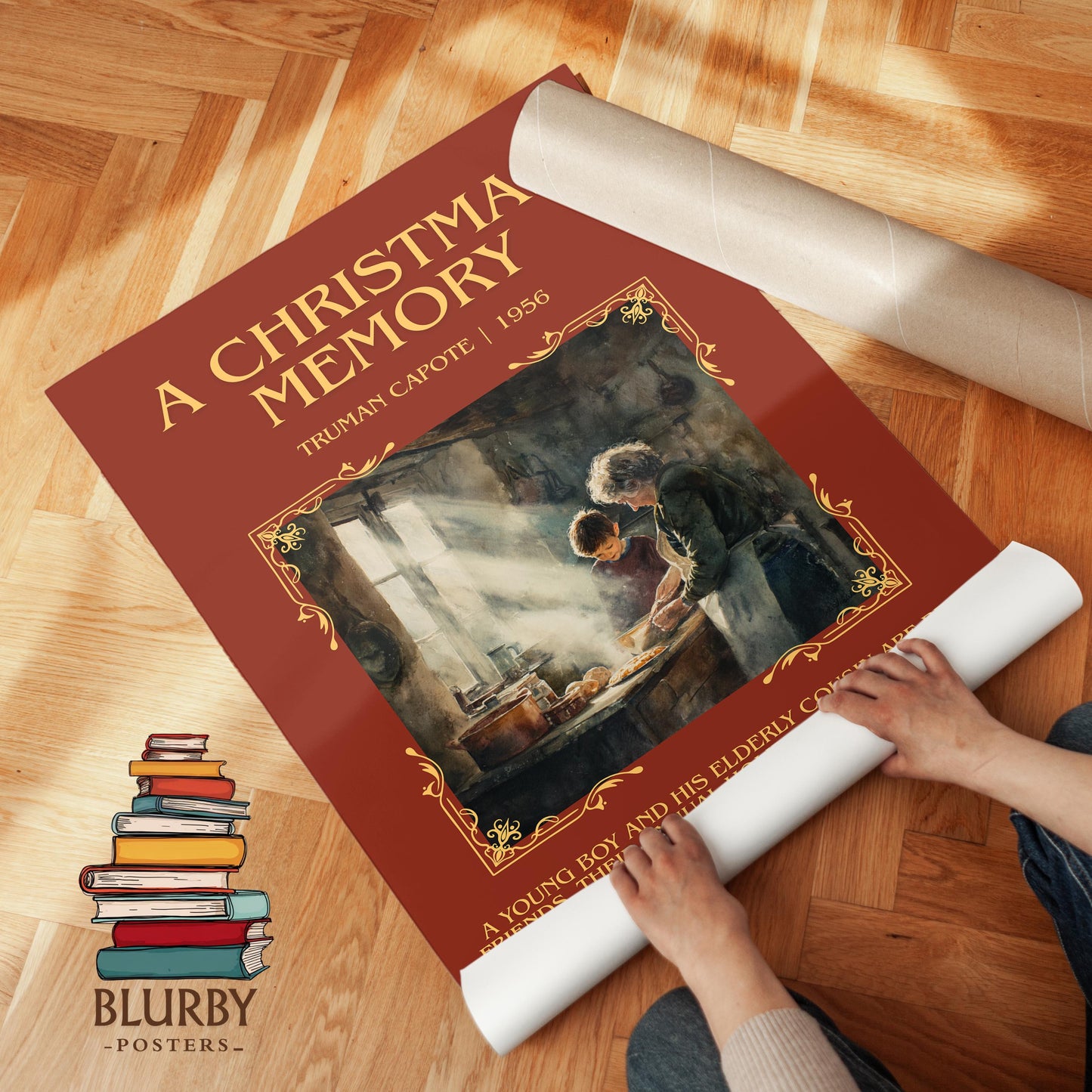 A Christmas Memory by Truman Capote | Book Poster | Literary Art Gift For Book Lover | Novel Inspired Wall Art | Free Delivery