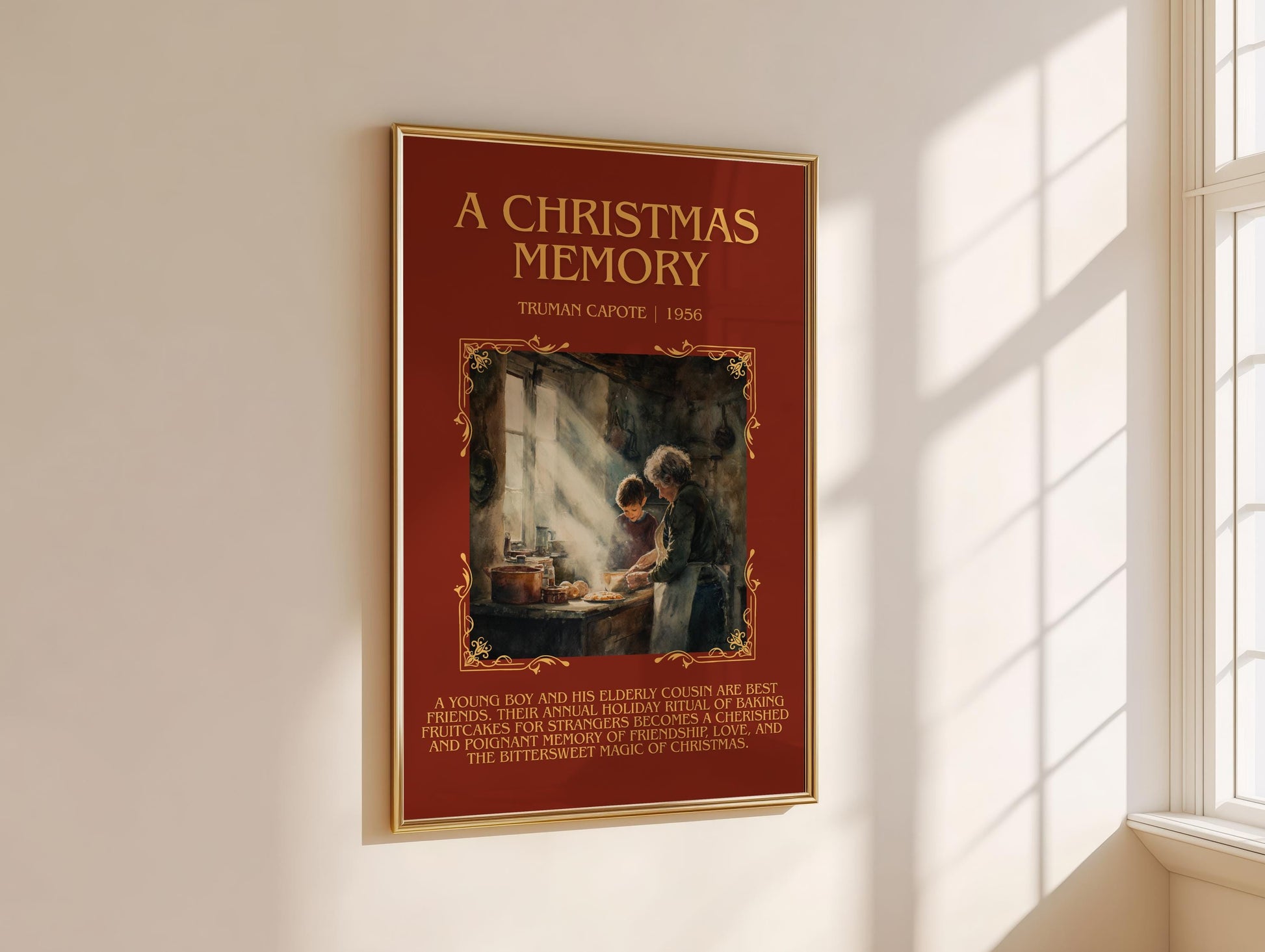 A Christmas Memory by Truman Capote | Book Poster | Literary Art Gift For Book Lover | Novel Inspired Wall Art | Free Delivery