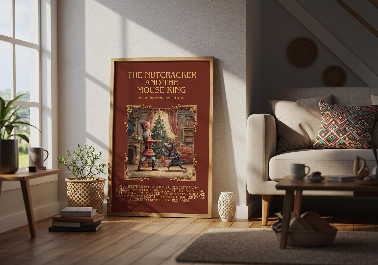 Nutcracker and the Mouse King minimalist poster paired in gallery wall – literary art prints