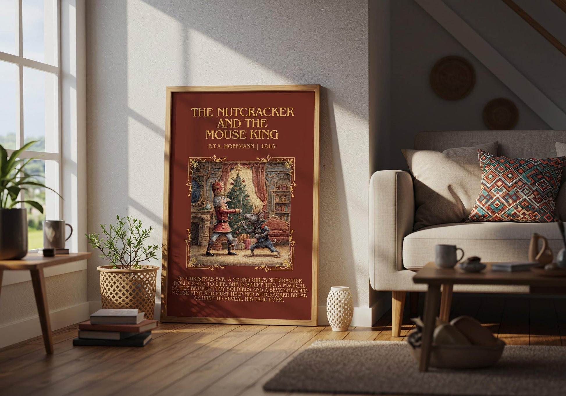 Nutcracker and the Mouse King minimalist poster paired in gallery wall – literary art prints