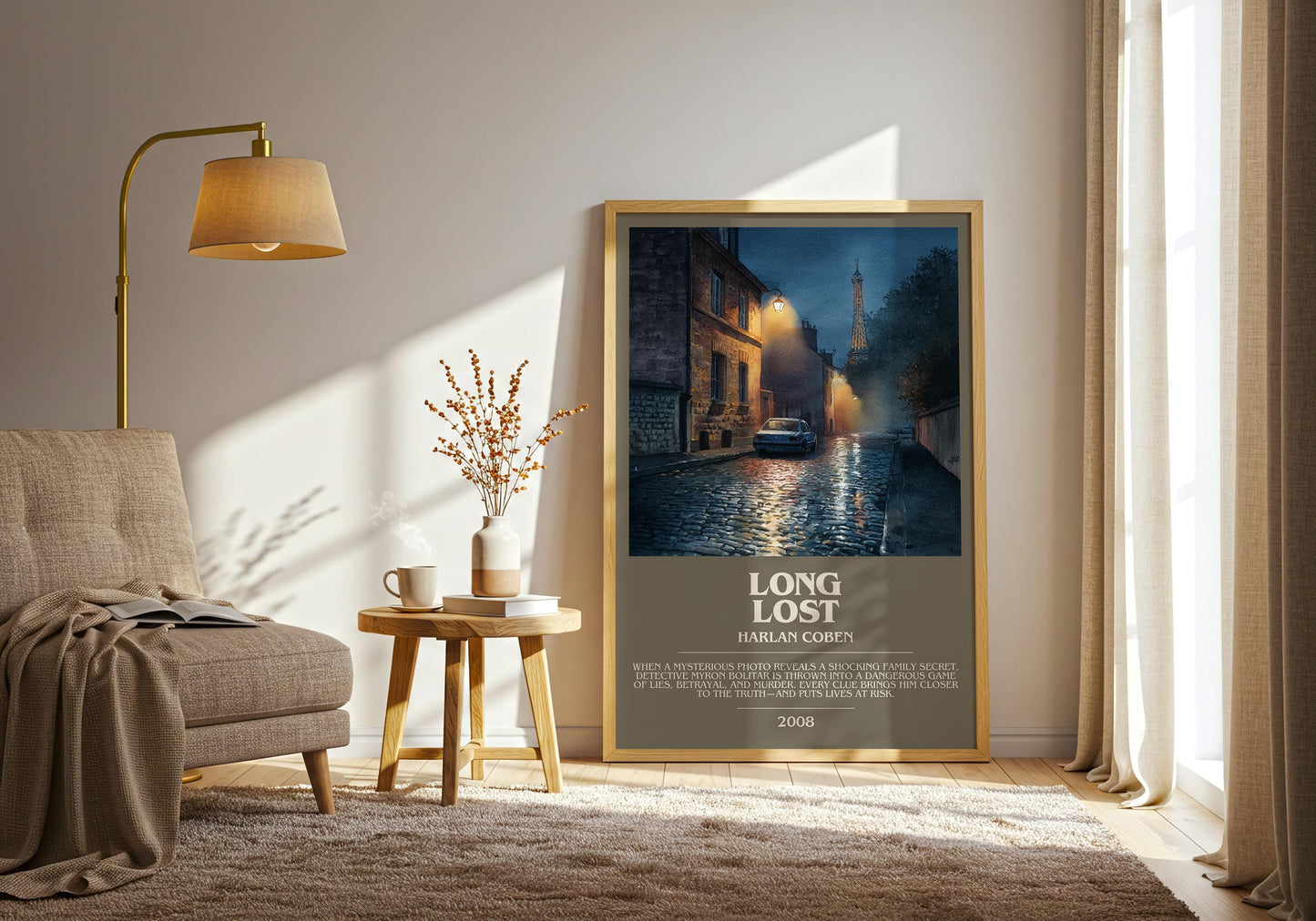 Long Lost by Harlan Coben | Descriptive Modern Book Art | Poster