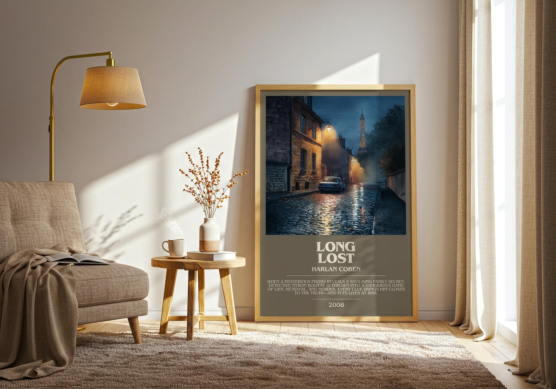 Long Lost by Harlan Coben | Descriptive Modern Book Art | Poster