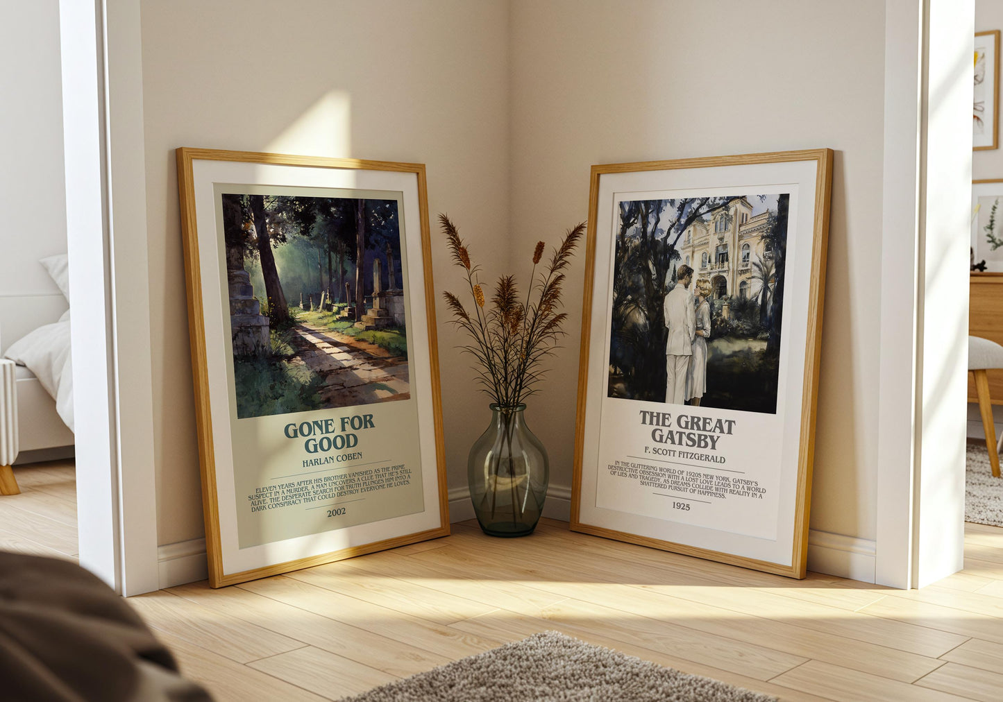 Gone for Good bookish poster paired in gallery wall – literary art prints