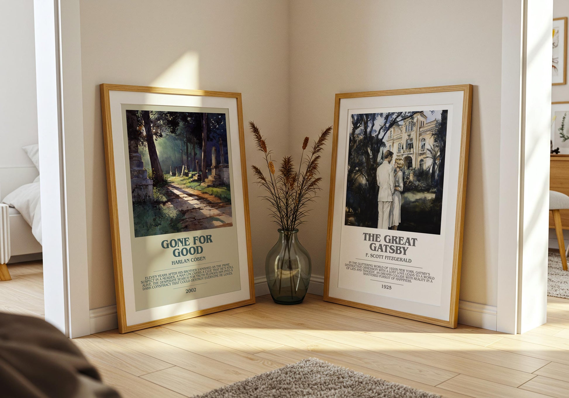 Gone for Good bookish poster paired in gallery wall – literary art prints