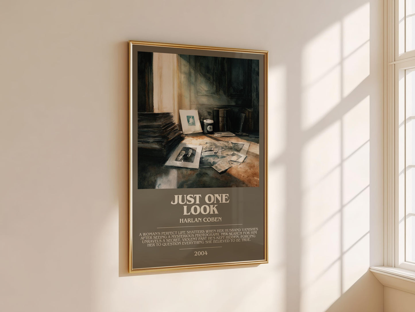 Just One Look by Harlan Coben | Descriptive Modern Book Art | Poster