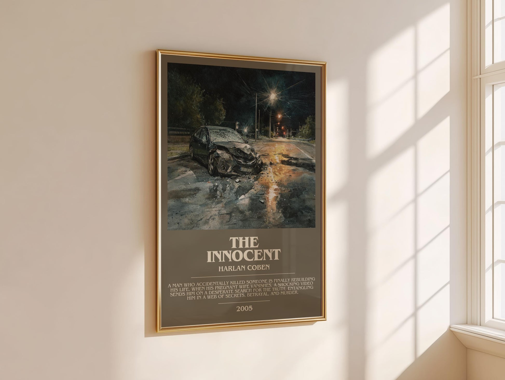 The Innocent bookish book poster framed on wall – thriller wall art
