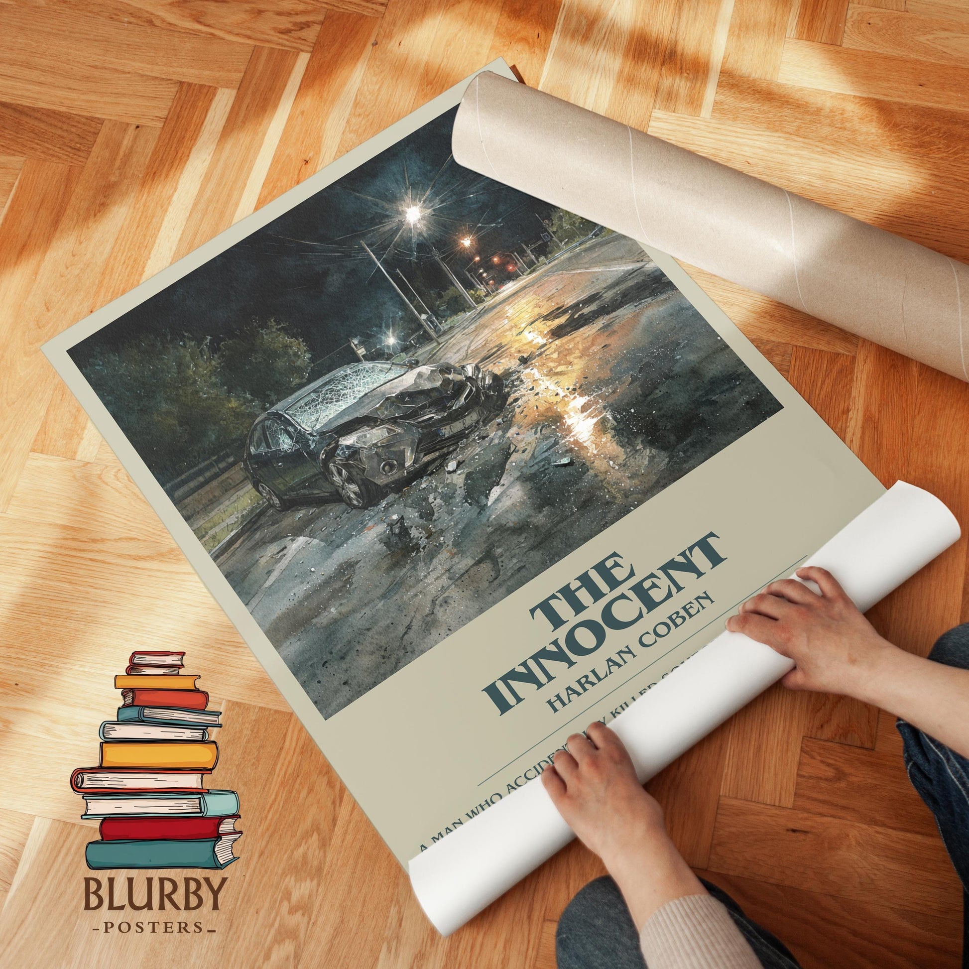 The Innocent book poster packaging – museum-quality print rolled in protective tube