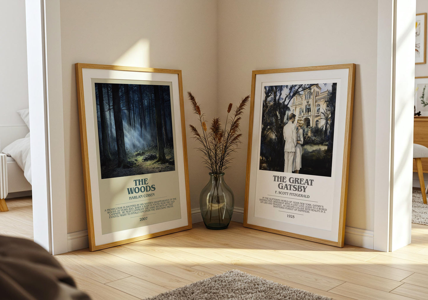 The Woods by Harlan Coben | Descriptive Modern Book Art | Poster