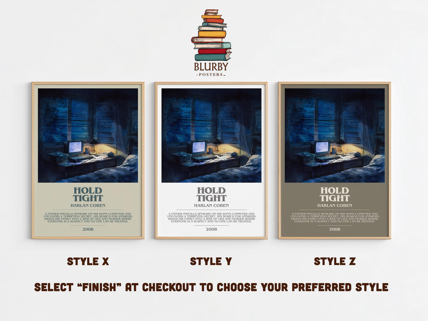 Hold Tight by Harlan Coben | Descriptive Modern Book Art | Poster