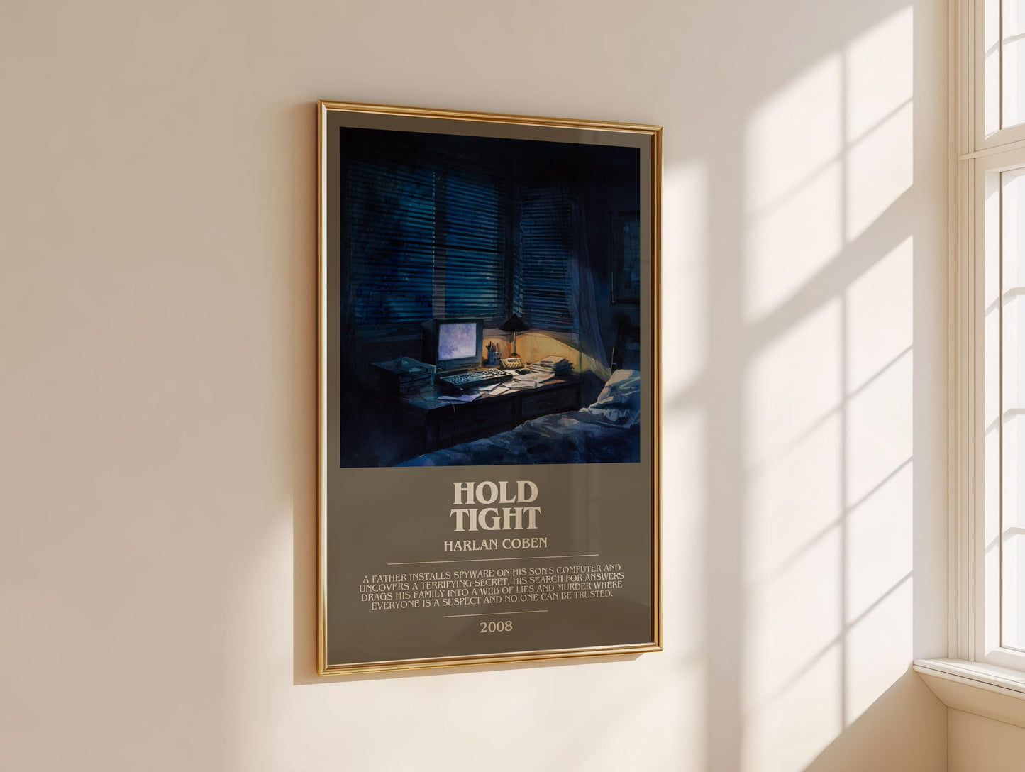 Hold Tight by Harlan Coben | Descriptive Modern Book Art | Poster