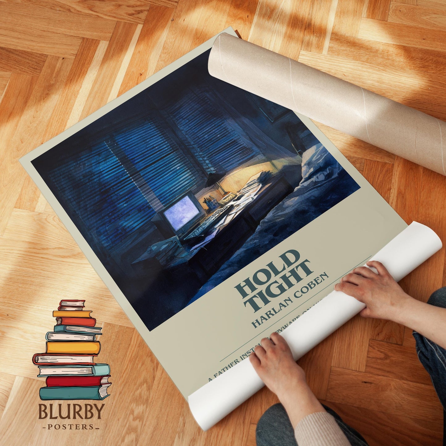 Hold Tight by Harlan Coben | Descriptive Modern Book Art | Poster