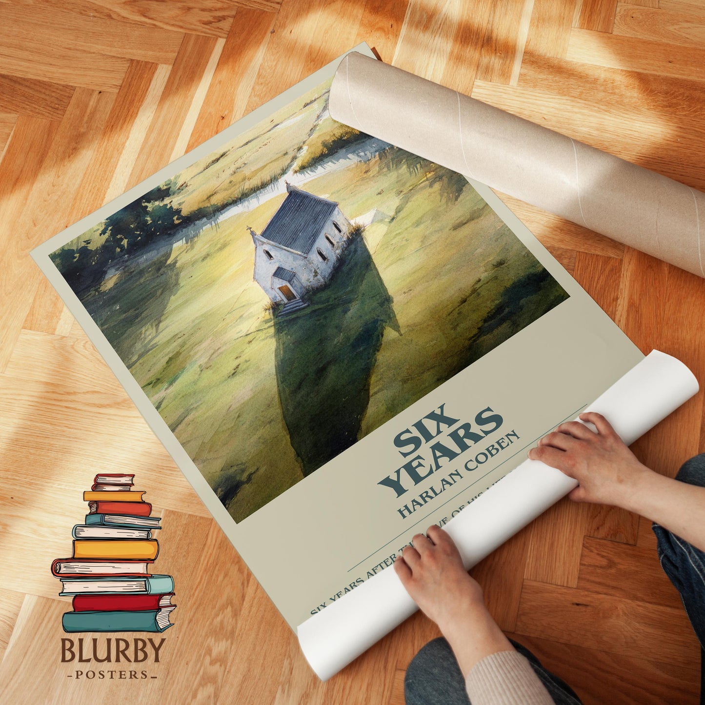 Six Years book poster packaging – museum-quality print rolled in protective tube