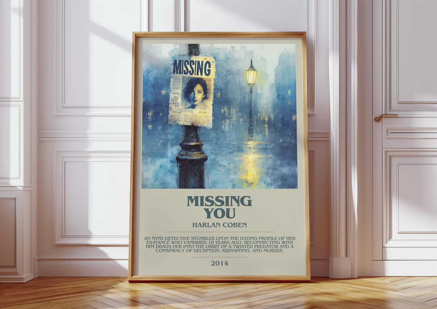 Missing You by Harlan Coben | Descriptive Modern Book Art | Poster