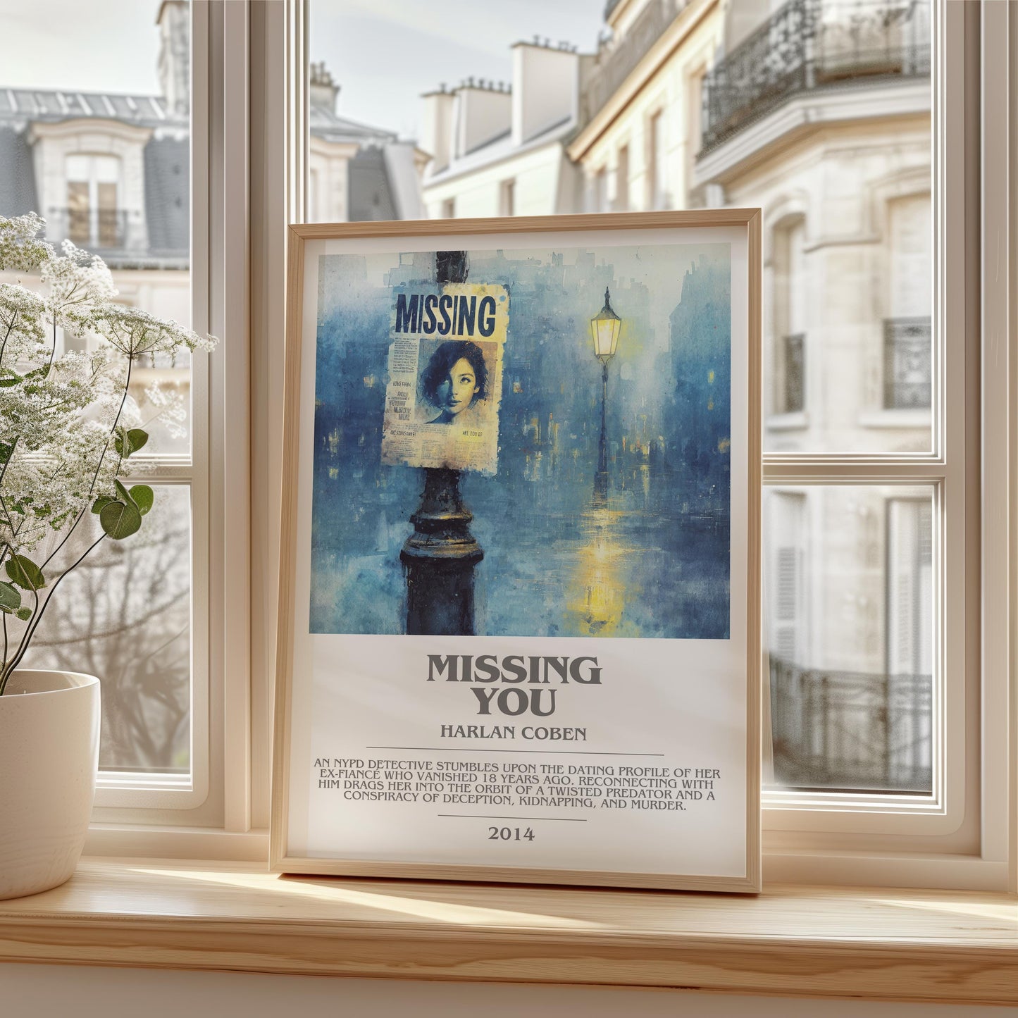 Missing You by Harlan Coben | Descriptive Modern Book Art | Poster