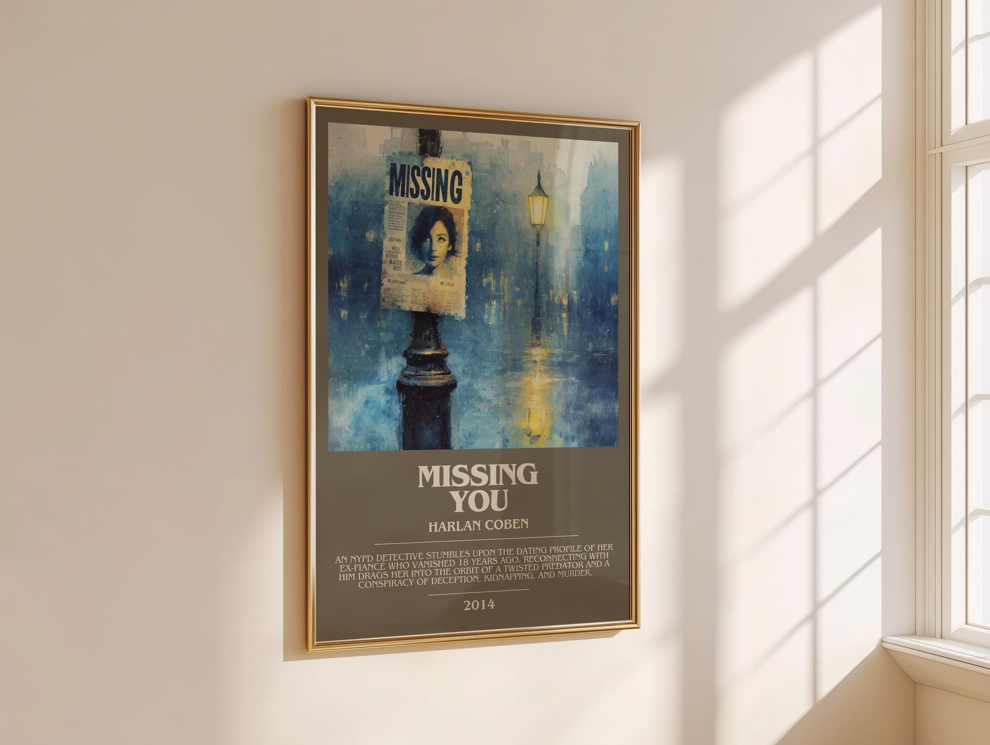 Missing You by Harlan Coben | Descriptive Modern Book Art | Poster