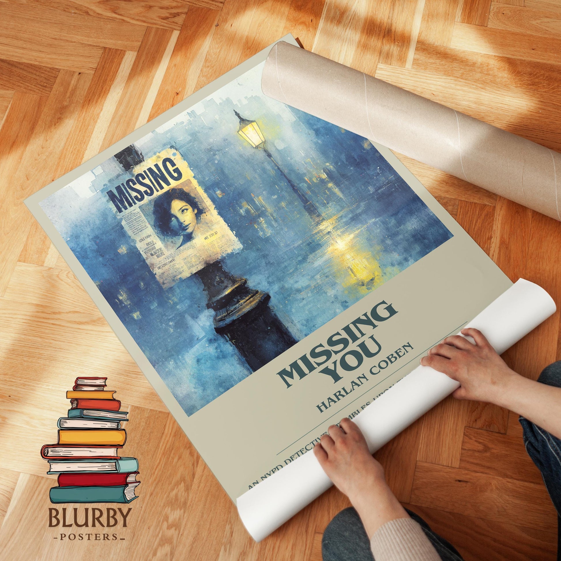 Missing You by Harlan Coben | Descriptive Modern Book Art | Poster