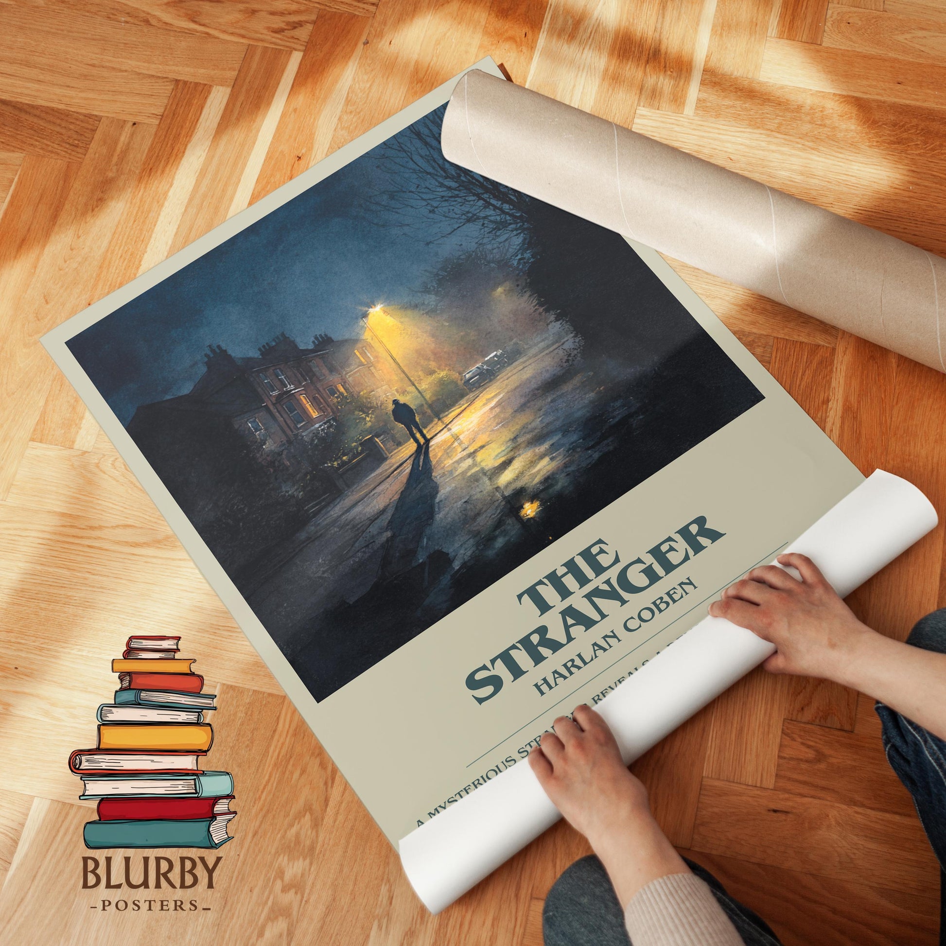 The Stranger book poster packaging – museum-quality print rolled in protective tube