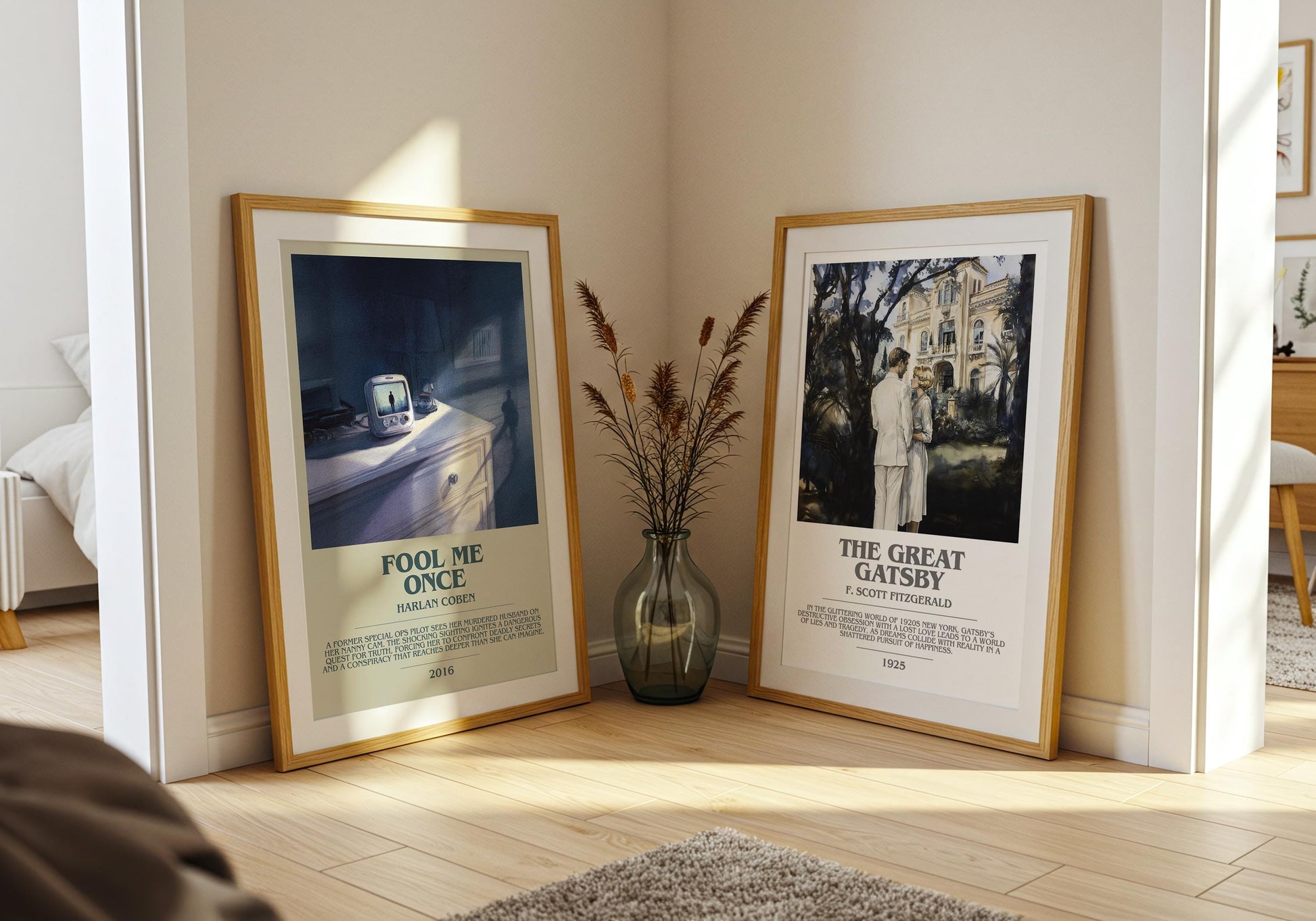Fool Me Once bookish poster paired in gallery wall – literary art prints