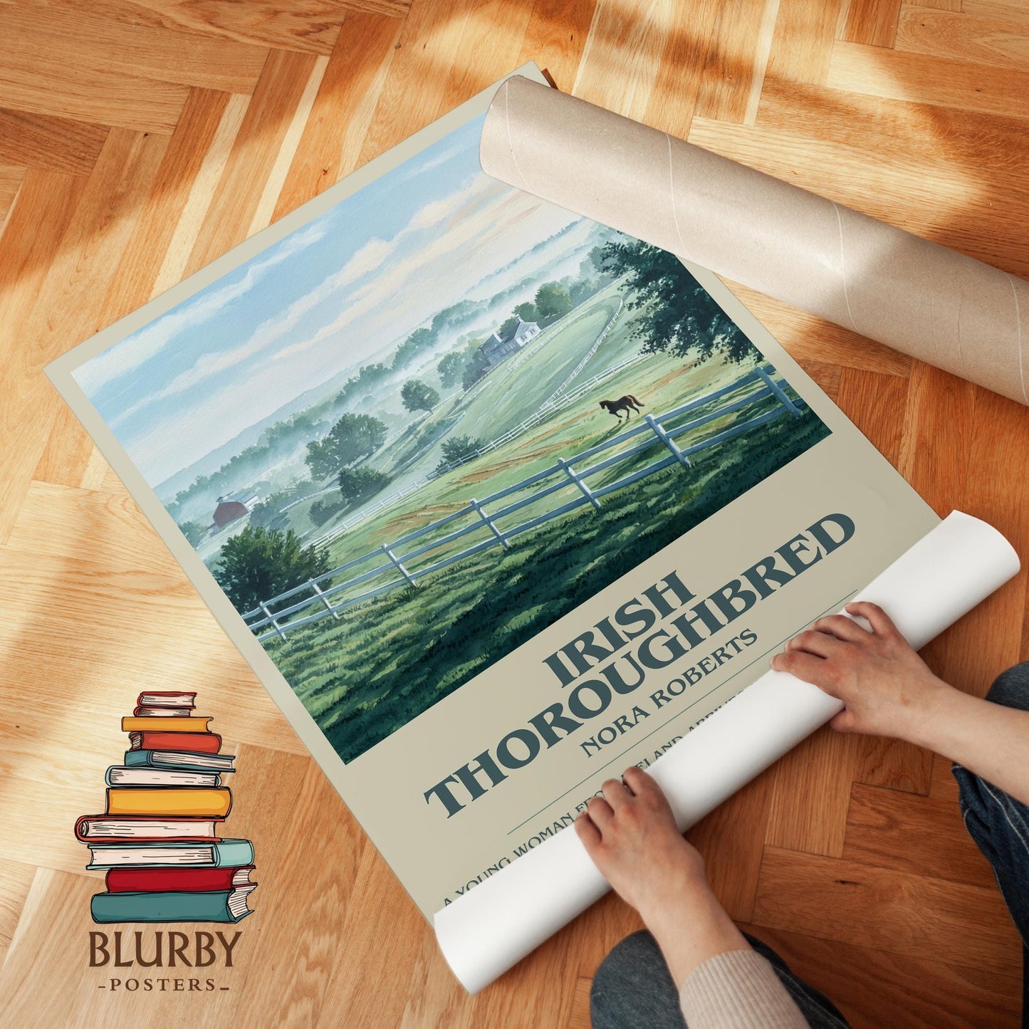 Irish Thoroughbred book poster packaging – museum-quality print rolled in protective tube