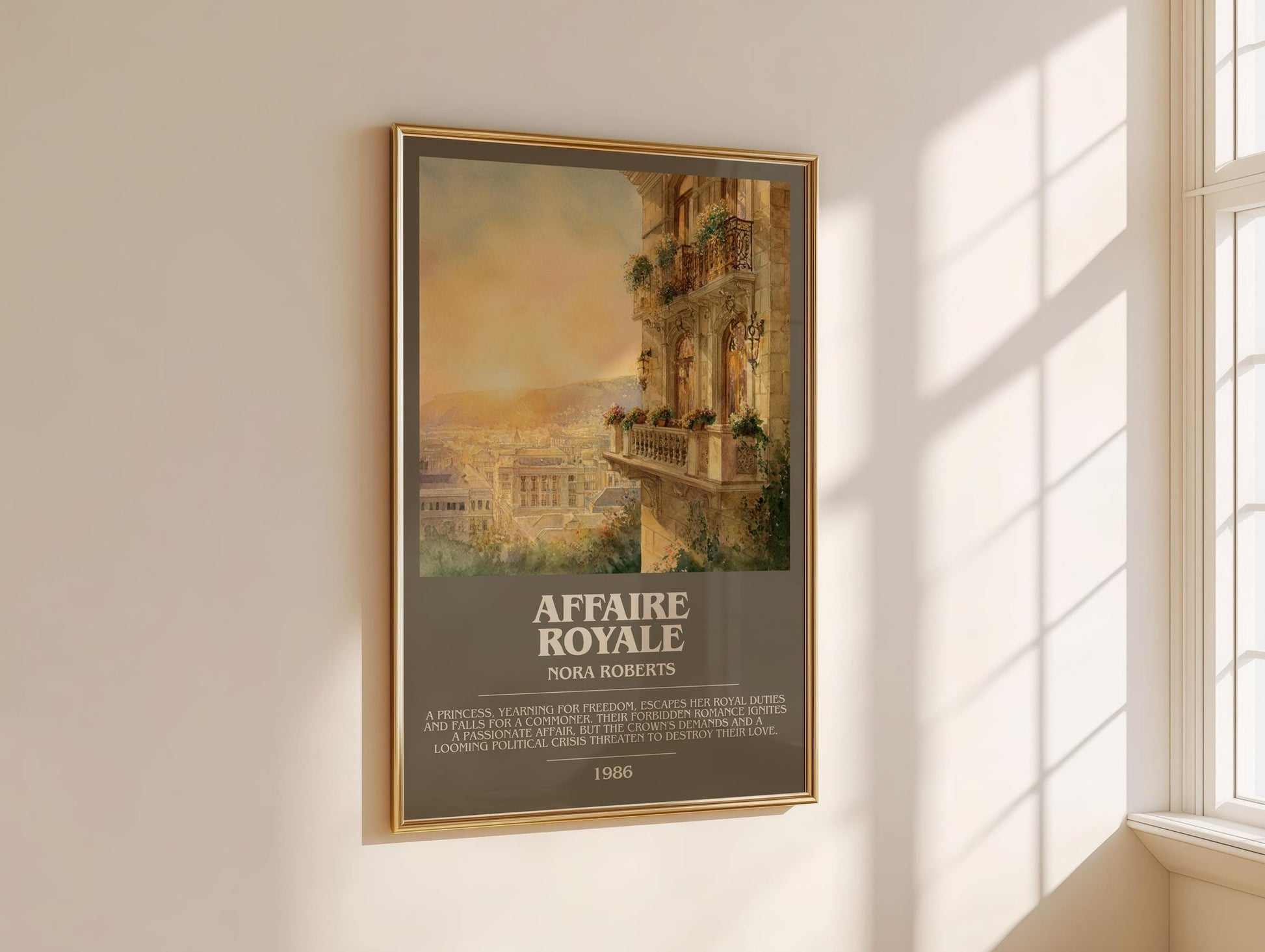 Affaire Royale bookish book poster framed on wall – romance wall art