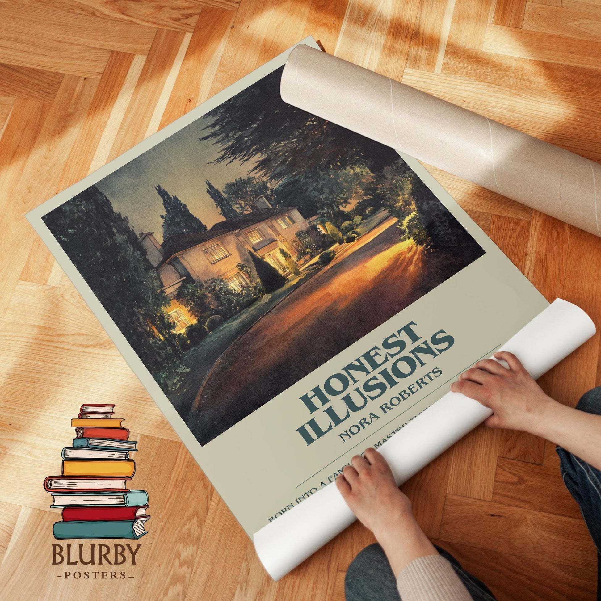 Honest Illusions book poster packaging – museum-quality print rolled in protective tube