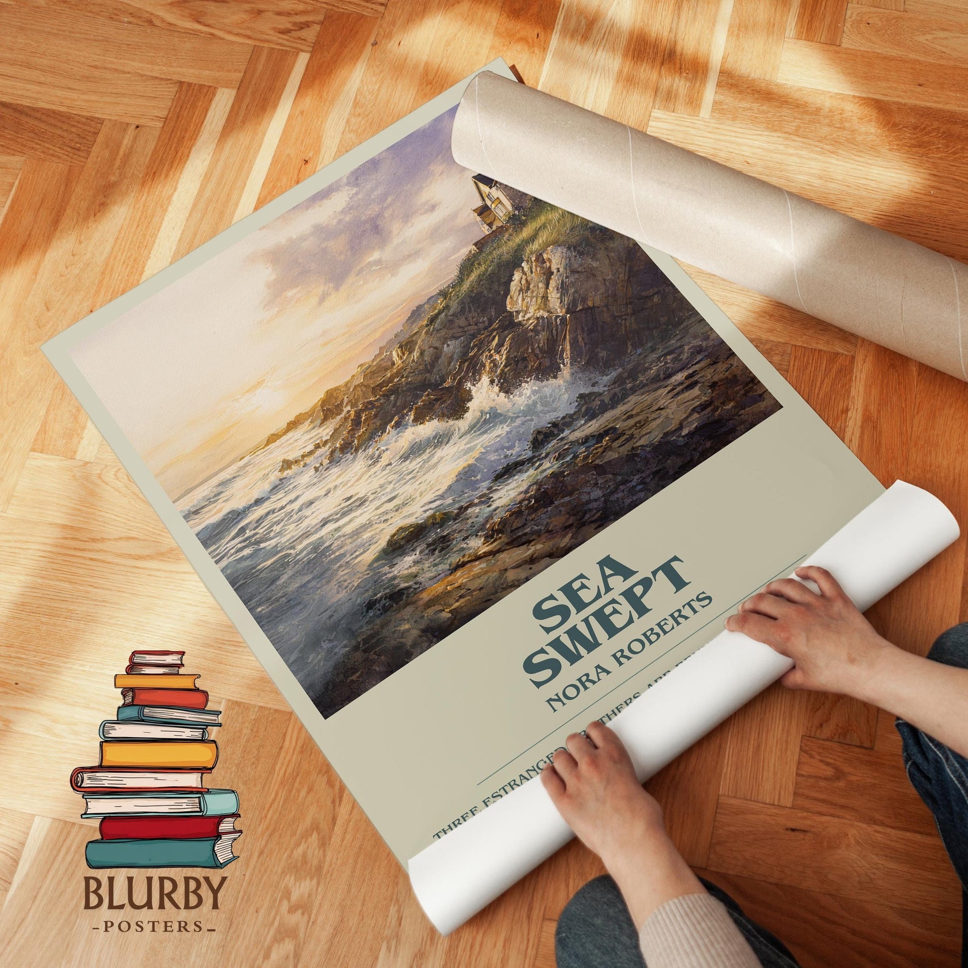 Sea Swept book poster packaging – museum-quality print rolled in protective tube
