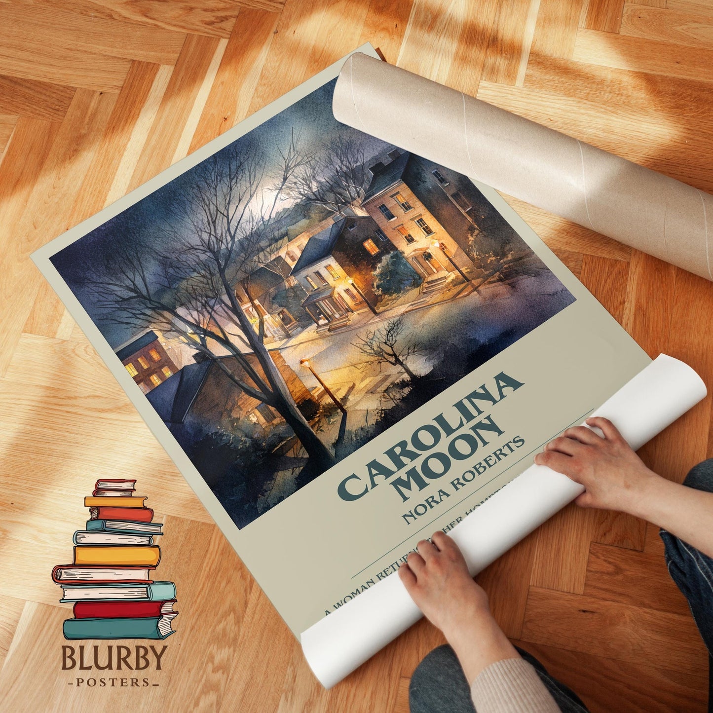 Carolina Moon book poster packaging – museum-quality print rolled in protective tube
