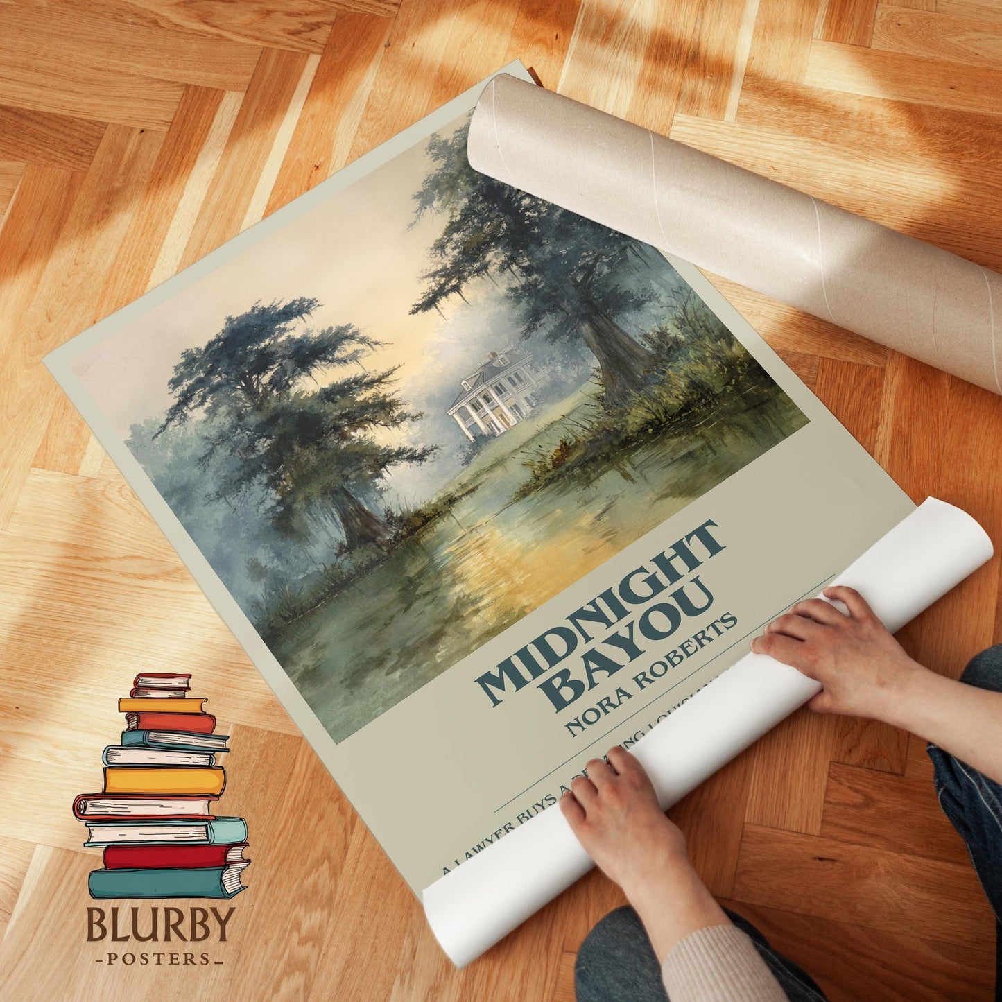 Midnight Bayou book poster packaging – museum-quality print rolled in protective tube
