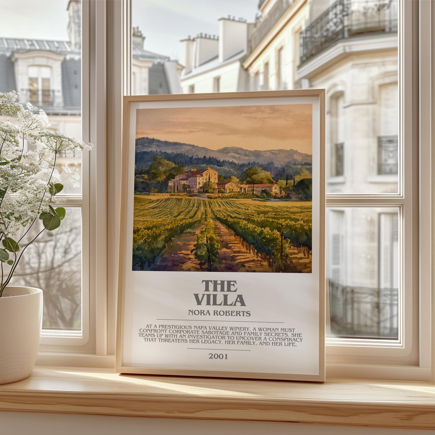 Ugly Love bookish print framed by window – literary home decor