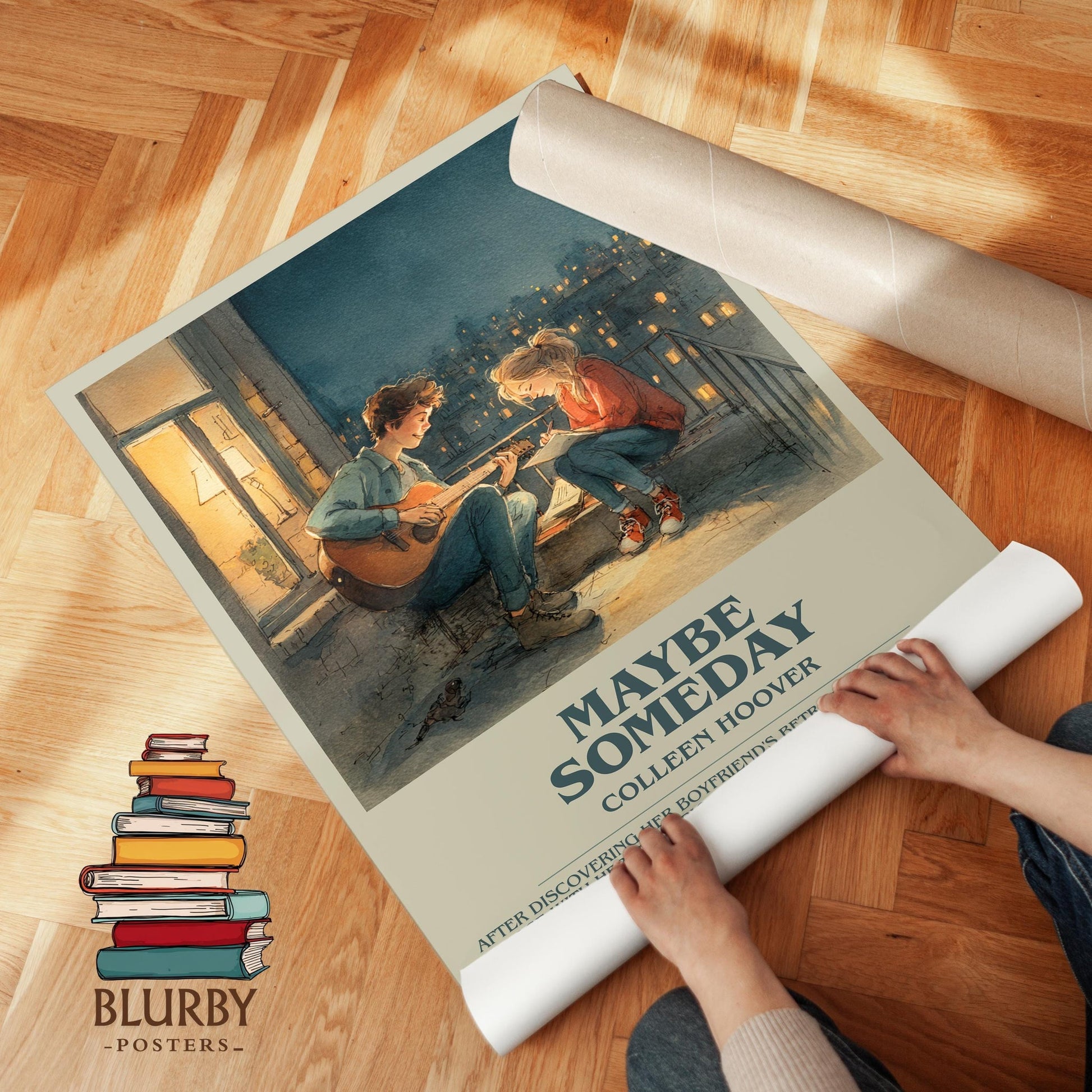Maybe Someday book poster packaging – museum-quality print rolled in protective tube