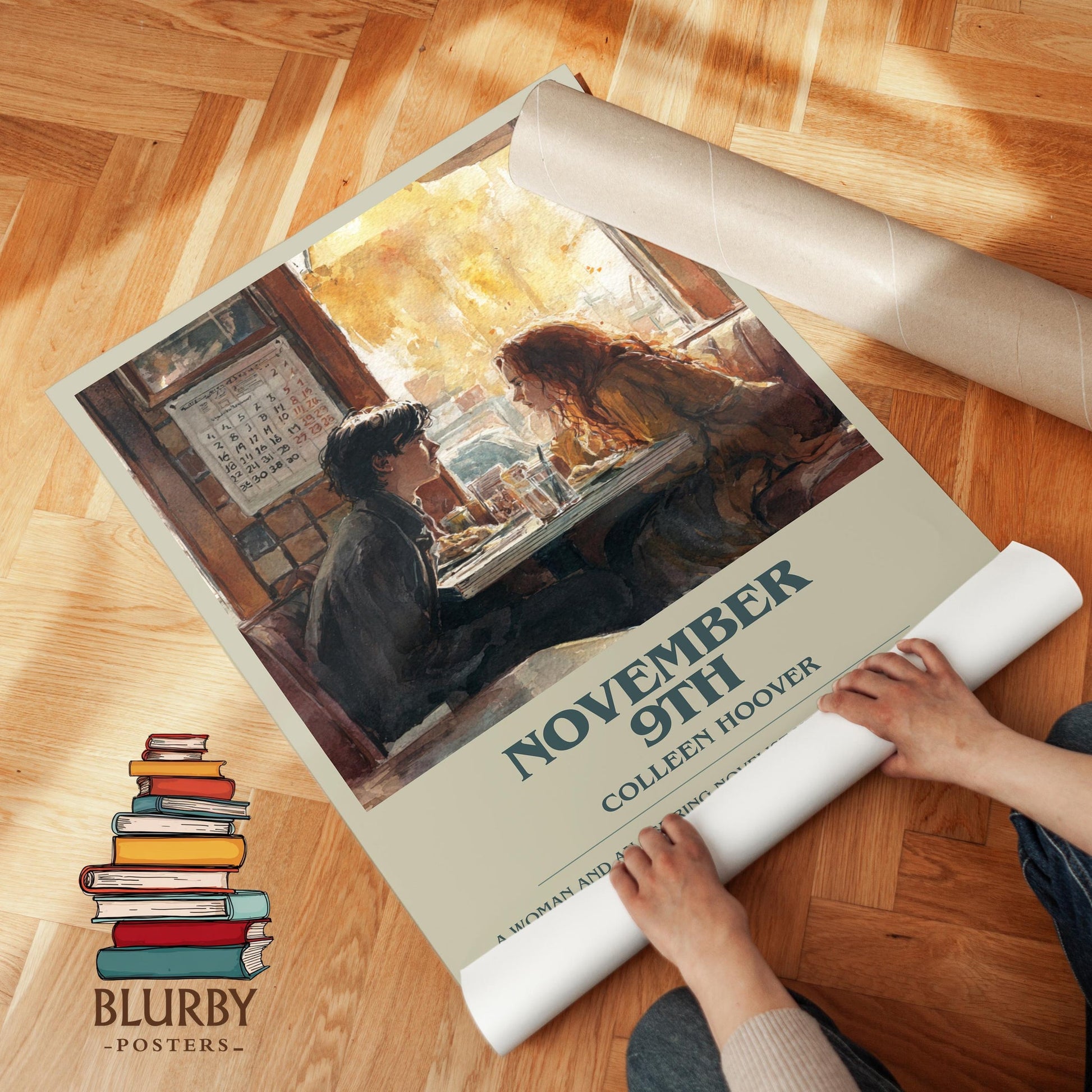 November 9 book poster packaging – museum-quality print rolled in protective tube