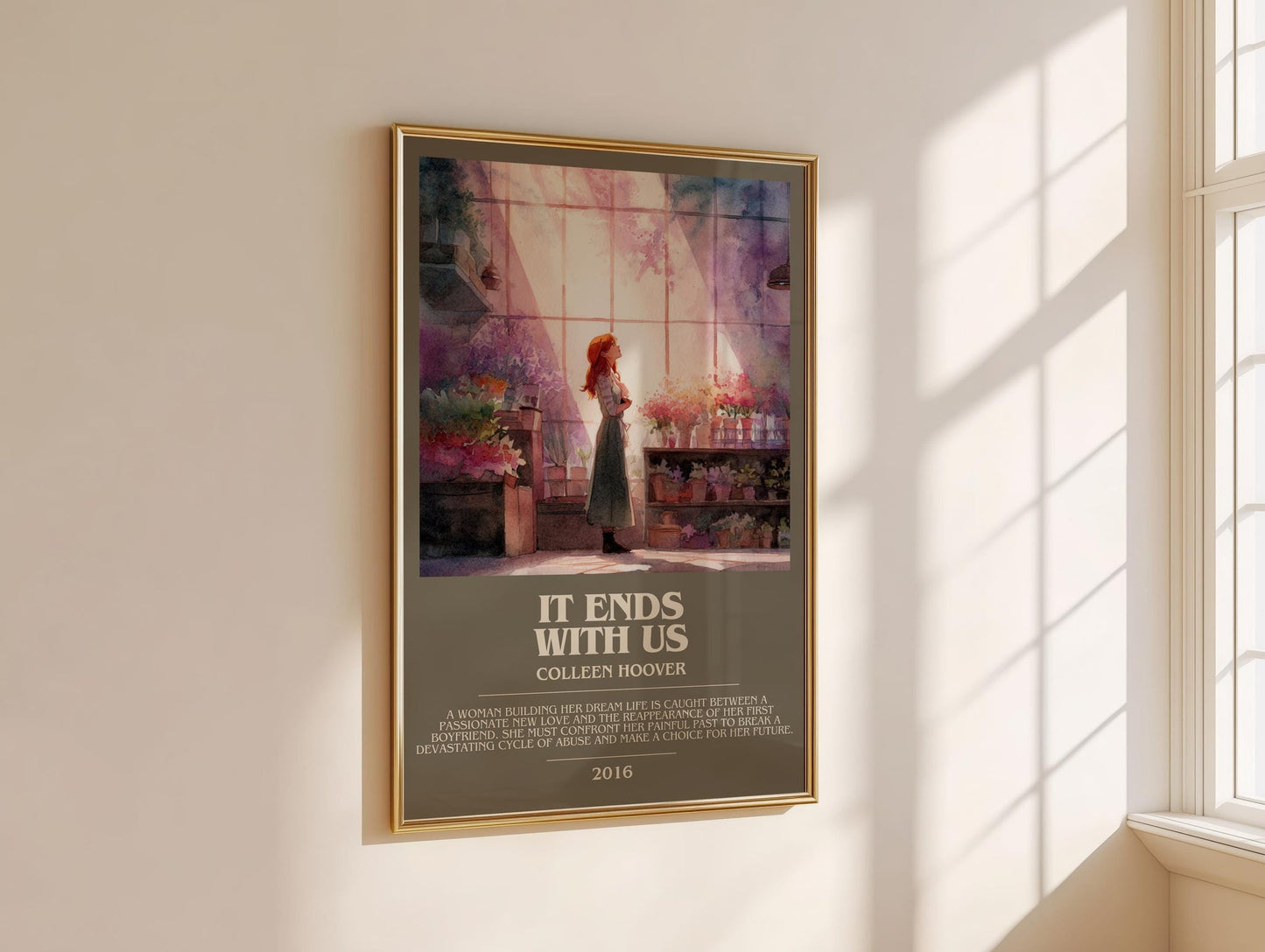 It Ends with Us bookish book poster framed on wall – thriller wall art