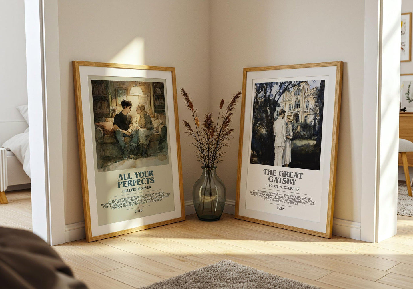All Your Perfects bookish poster paired in gallery wall – literary art prints