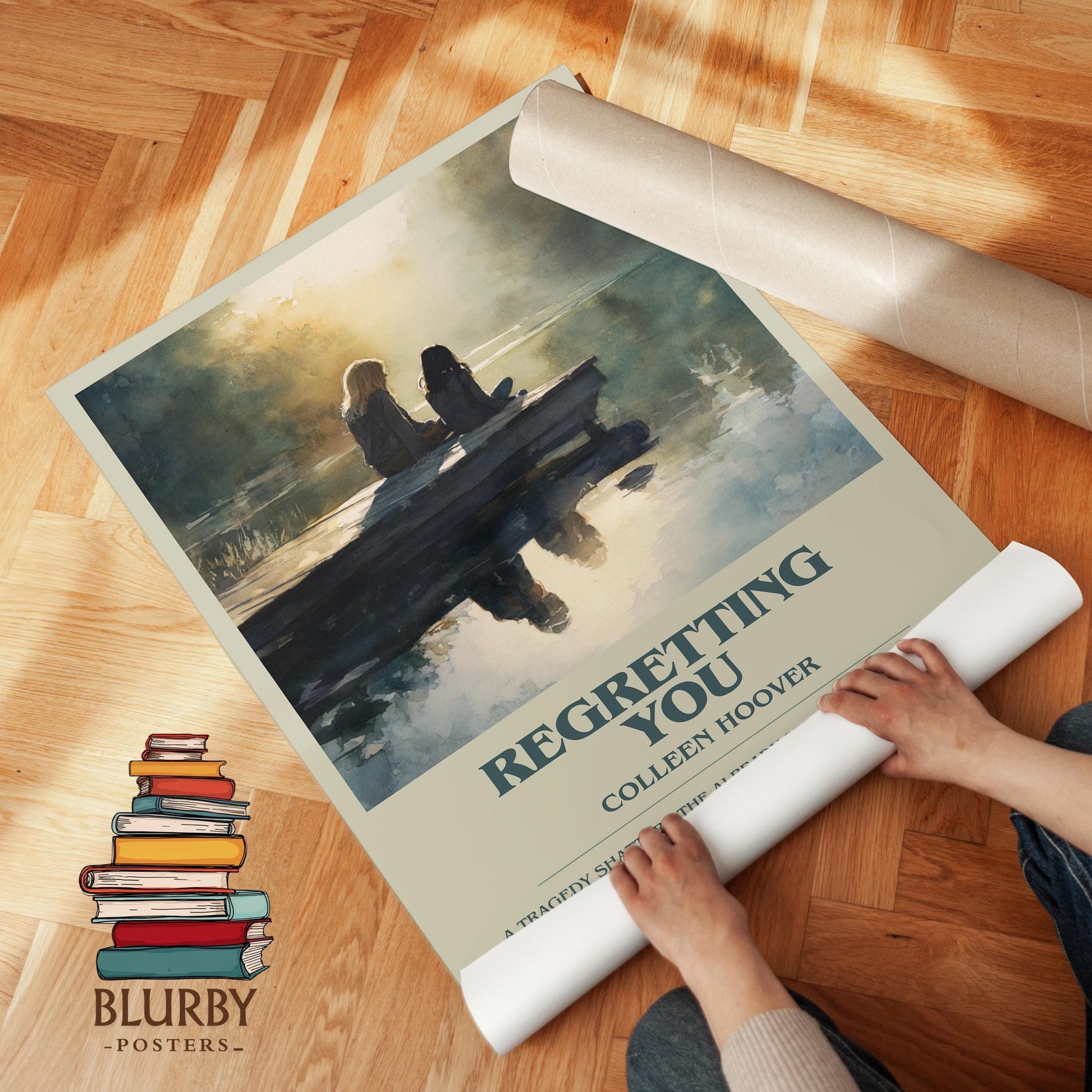 Regretting You book poster packaging – museum-quality print rolled in protective tube