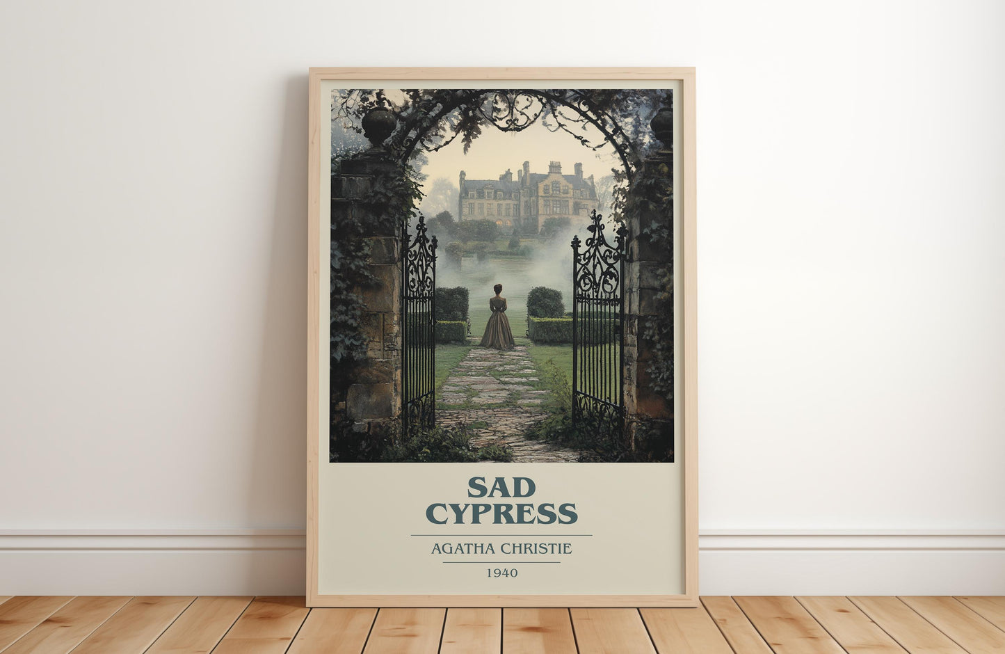 Sad Cypress by Agatha Christie | Book Poster | Literary Art Gift For Book Lover | Novel Inspired Wall Art | Free Delivery