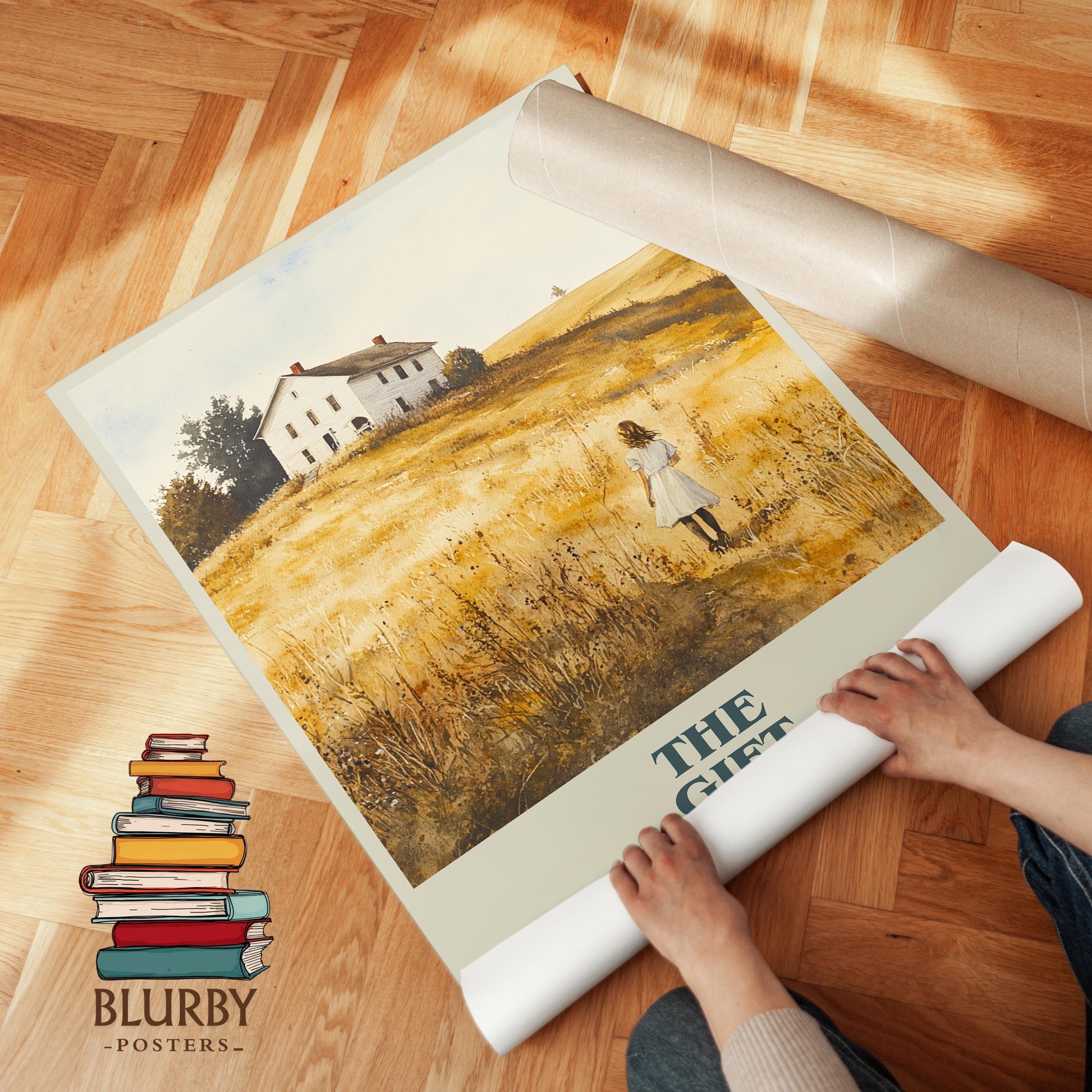 The Gift book cover literary print detail – Danielle Steel book art