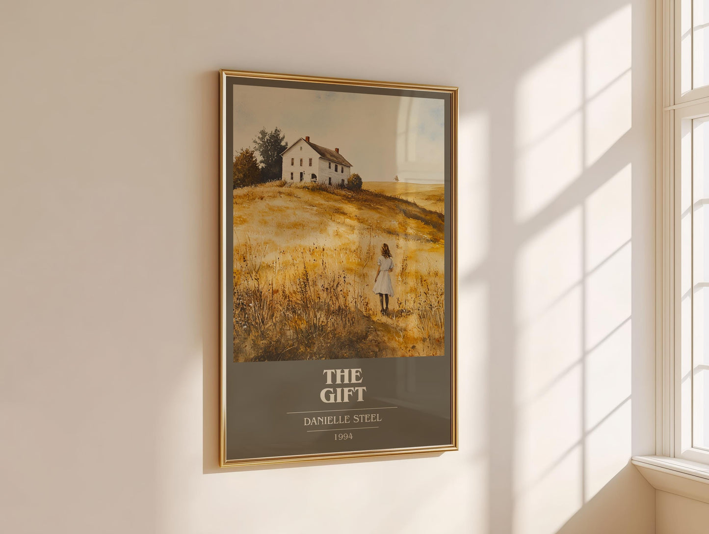 The Gift book cover print on bookshelf – Danielle Steel fan gift