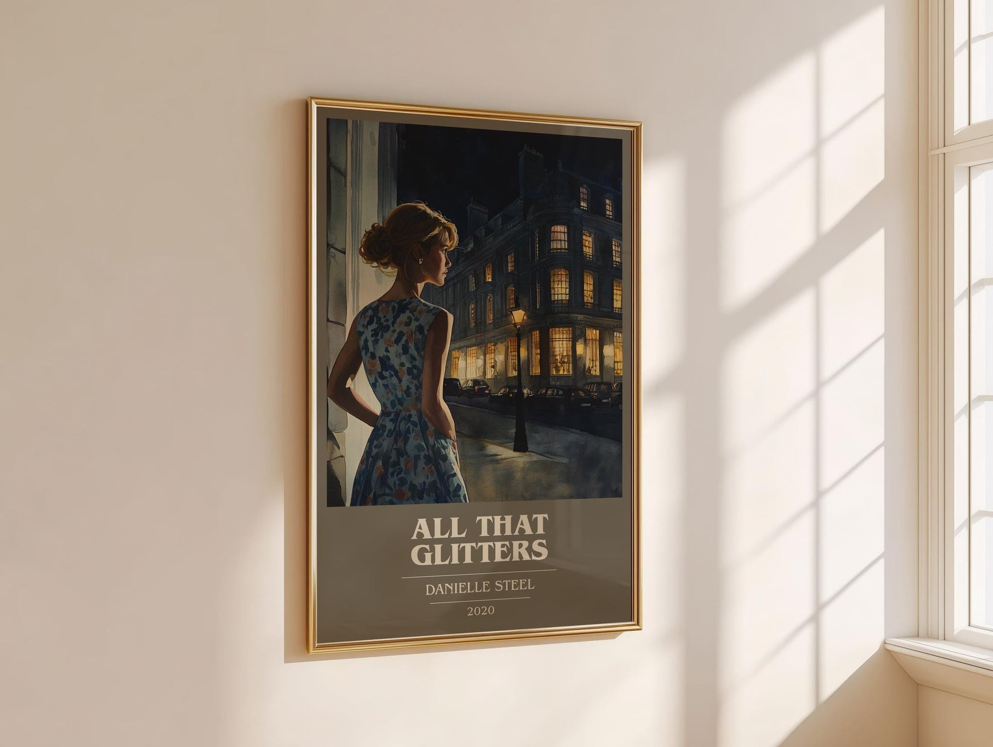 All that Glitters book cover book poster framed on wall – romance wall art
