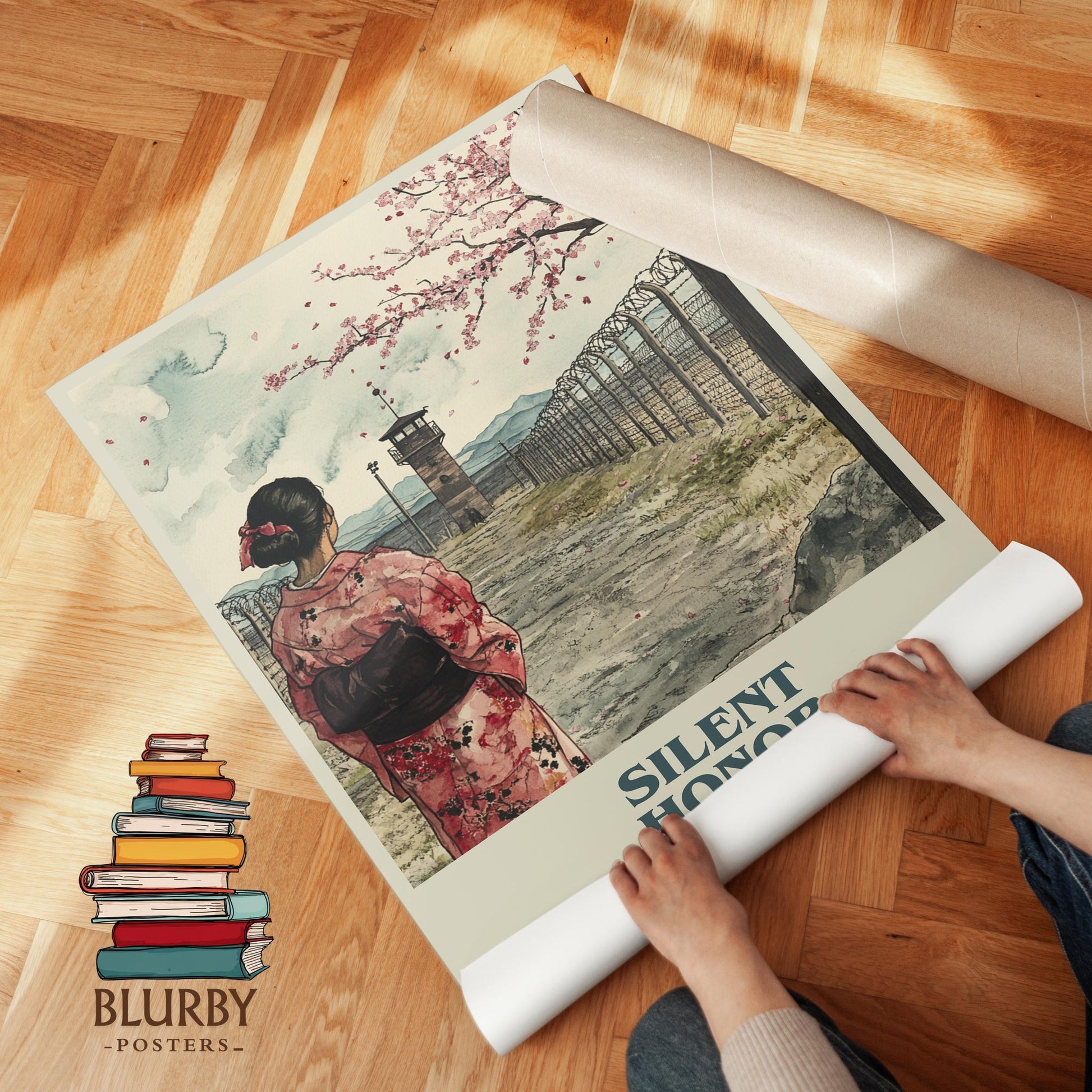 Silent Honour book poster packaging – museum-quality print rolled in protective tube