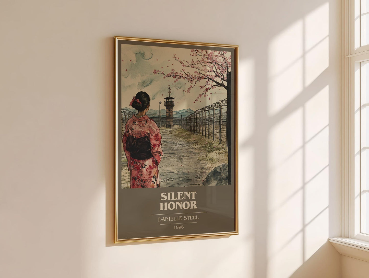 Silent Honour book cover book poster framed on wall – historical fiction wall art