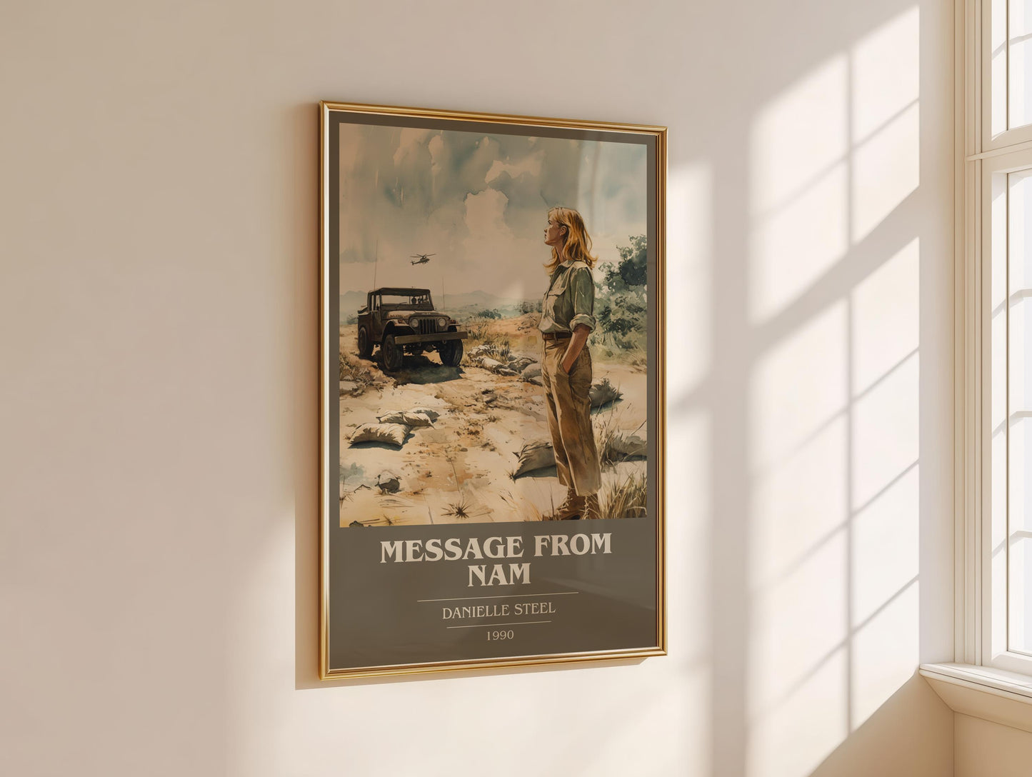 Message from Nam book cover book poster framed on wall – historical fiction wall art