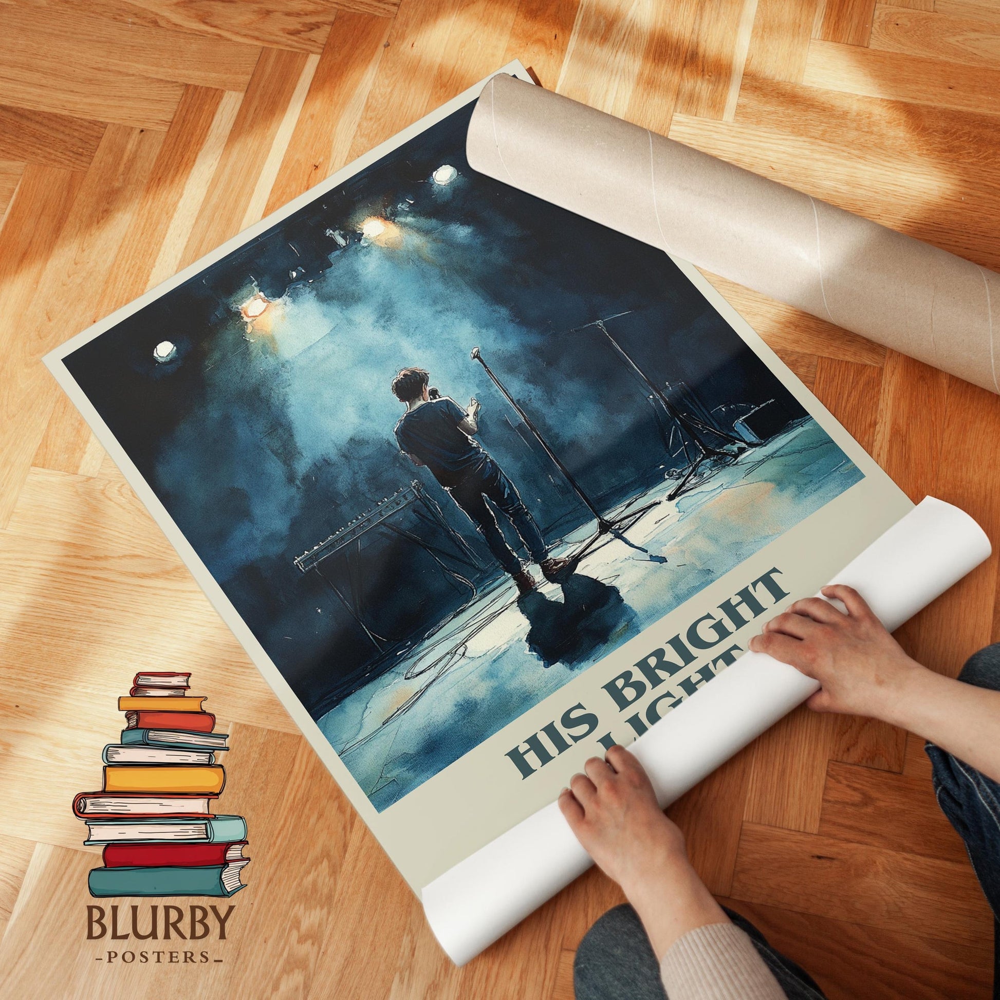 His Bright Light book poster packaging – museum-quality print rolled in protective tube