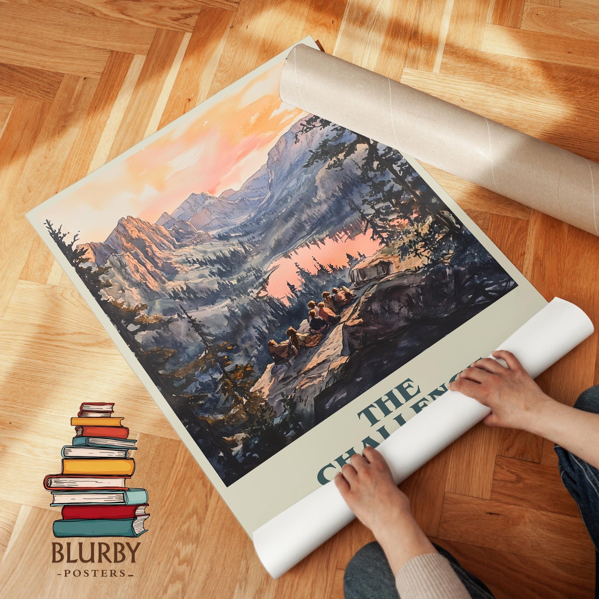 The Challenge book poster packaging – museum-quality print rolled in protective tube