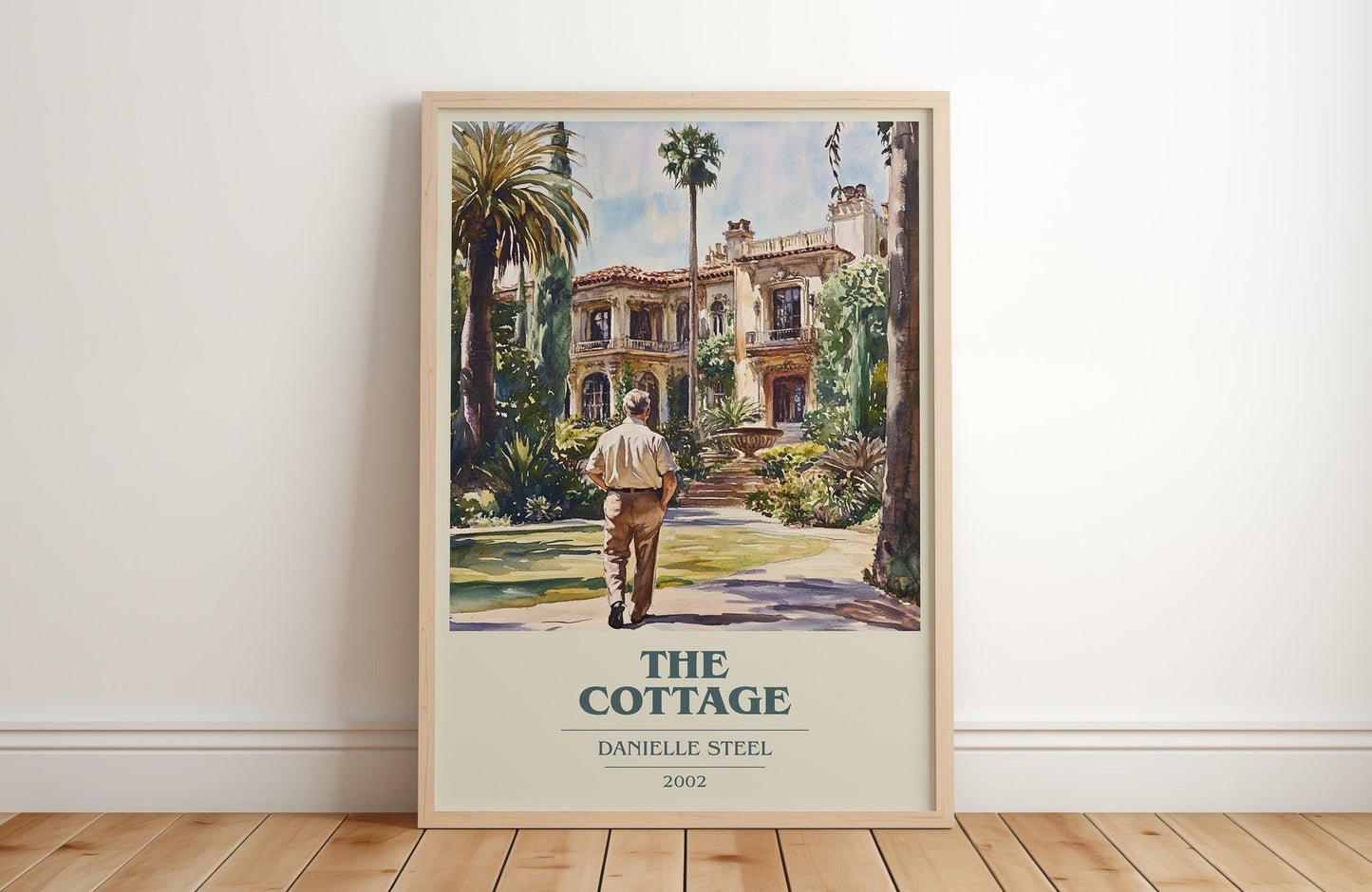 The Cottage book cover poster colour and style options – Danielle Steel book art