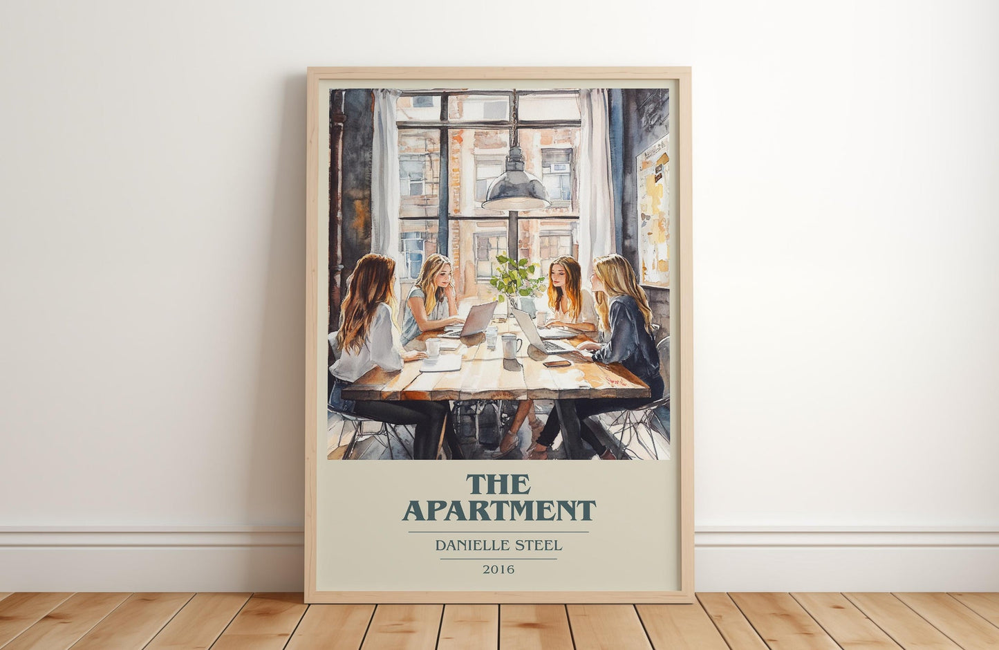 The Apartment book cover poster colour and style options – Danielle Steel book art