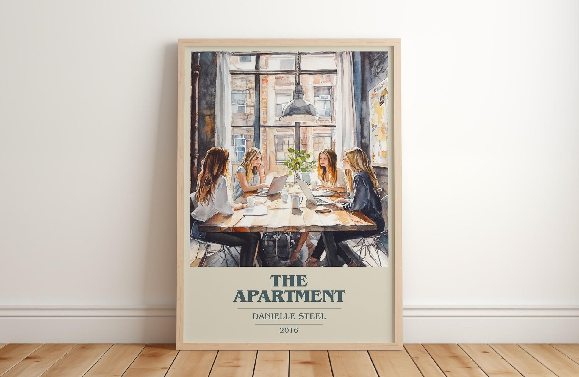 The Apartment book cover poster colour and style options – Danielle Steel book art