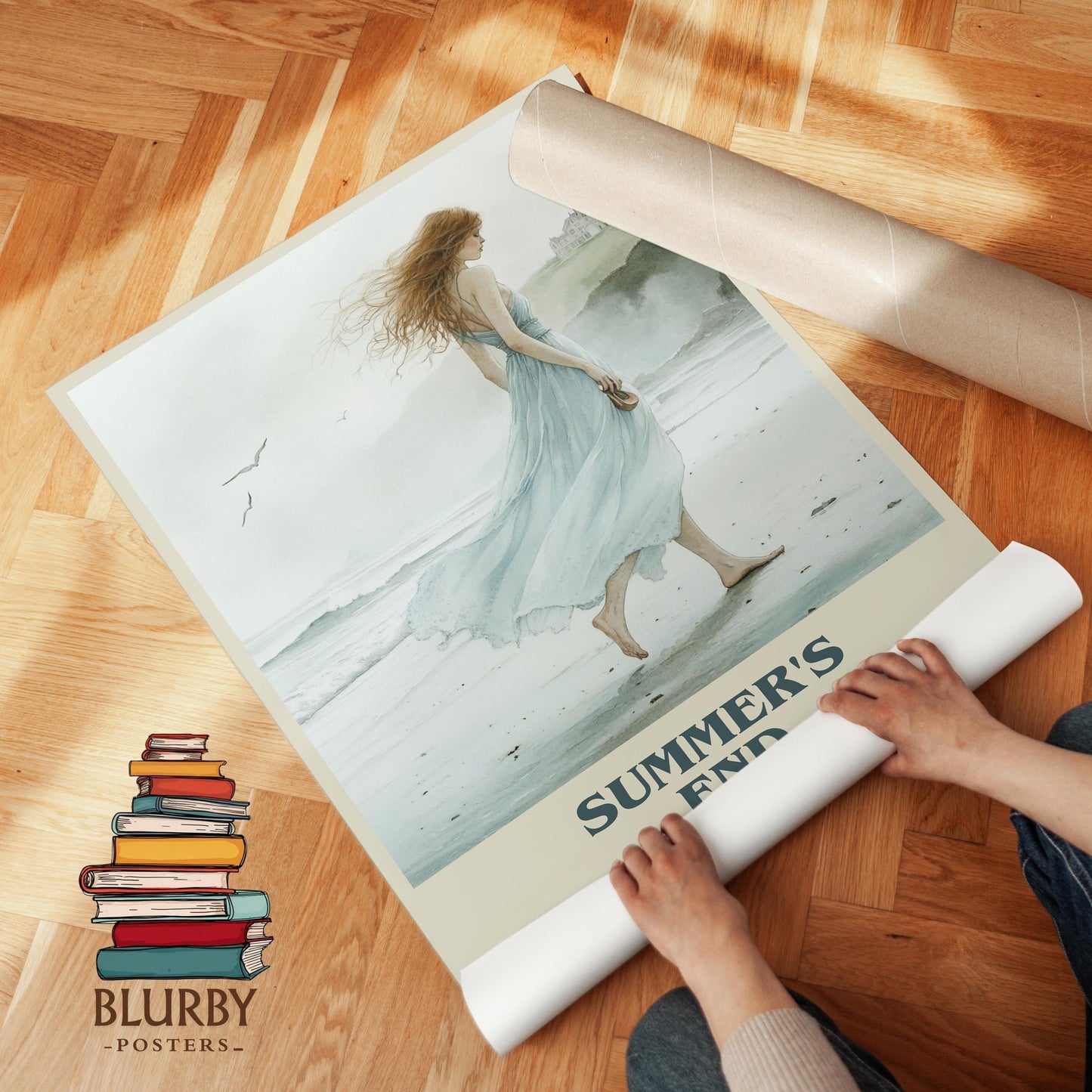 Summer's End book poster packaging – museum-quality print rolled in protective tube