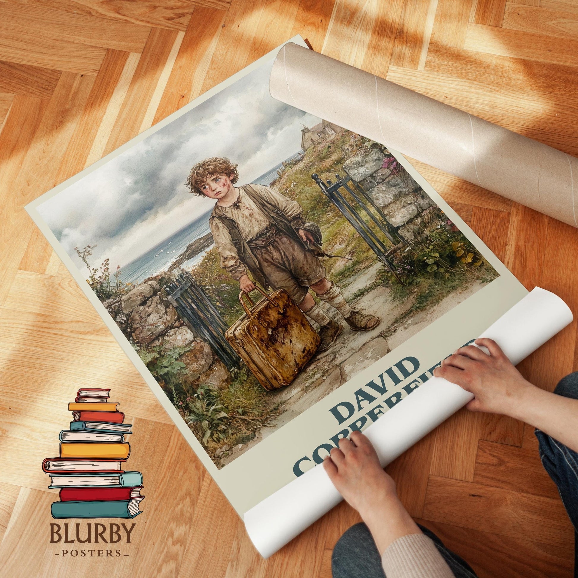 David Copperfield book cover poster paired in gallery wall – literary art prints